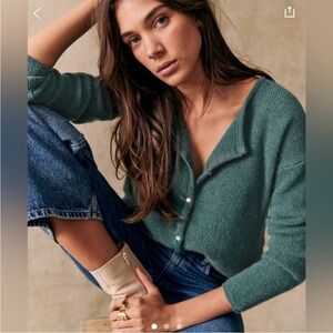 Sezane Gaspard Cardigan in Sage
